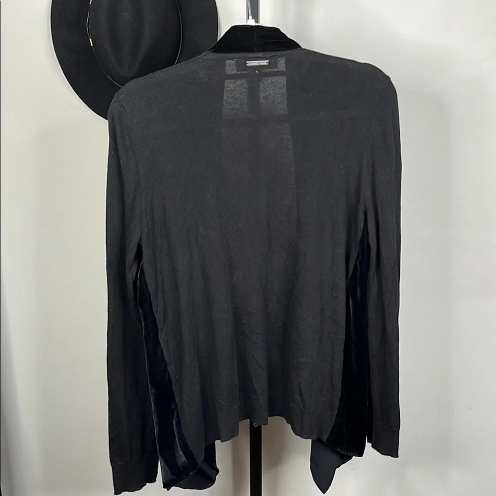 Michael Kors Black Draped Open Front Jacket